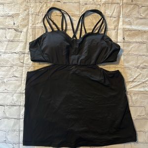 LuLu Lemon Athletic Top Size 12 Black